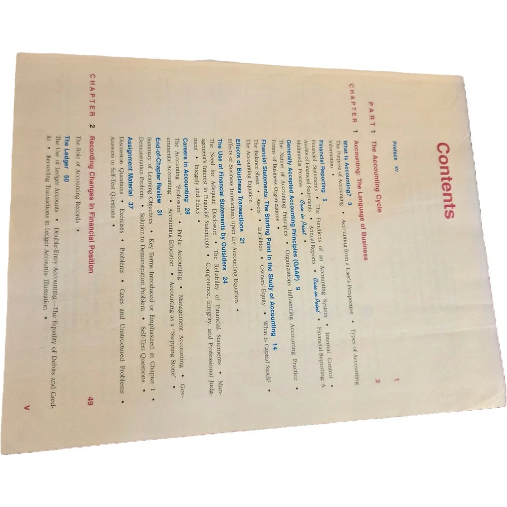 Financial Accounting Meigs & Meigs 8th Edition Hardcover Textbook 1995
